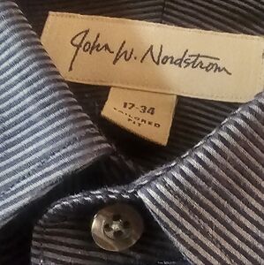 JOHN W NORDSTROM Men's Button Down Long Sleeve Size 17-34